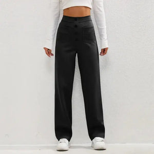 High- Waisted Casual Pants