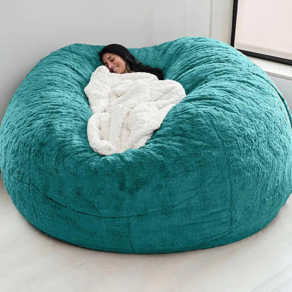 7FT. Giant Fur Bean Bag (Beans are included)