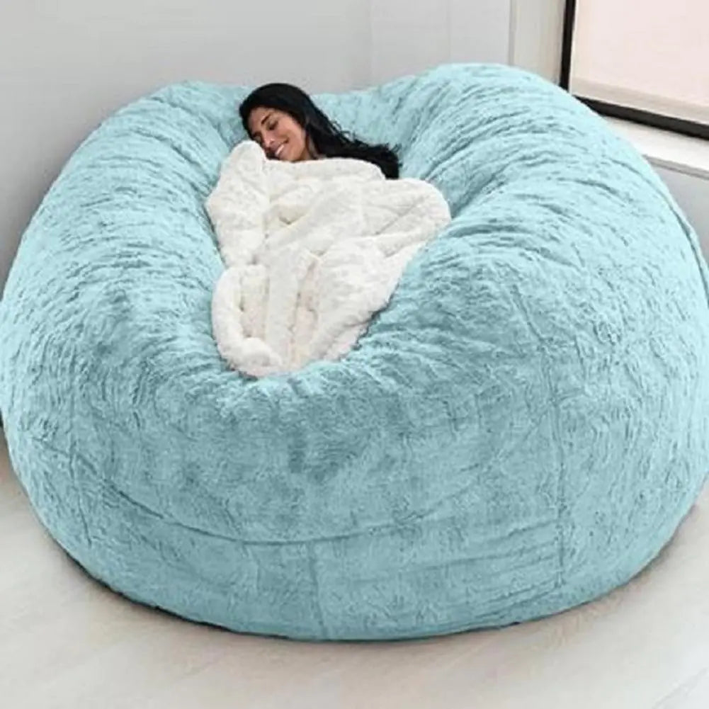 7FT. Giant Fur Bean Bag (Beans are included)