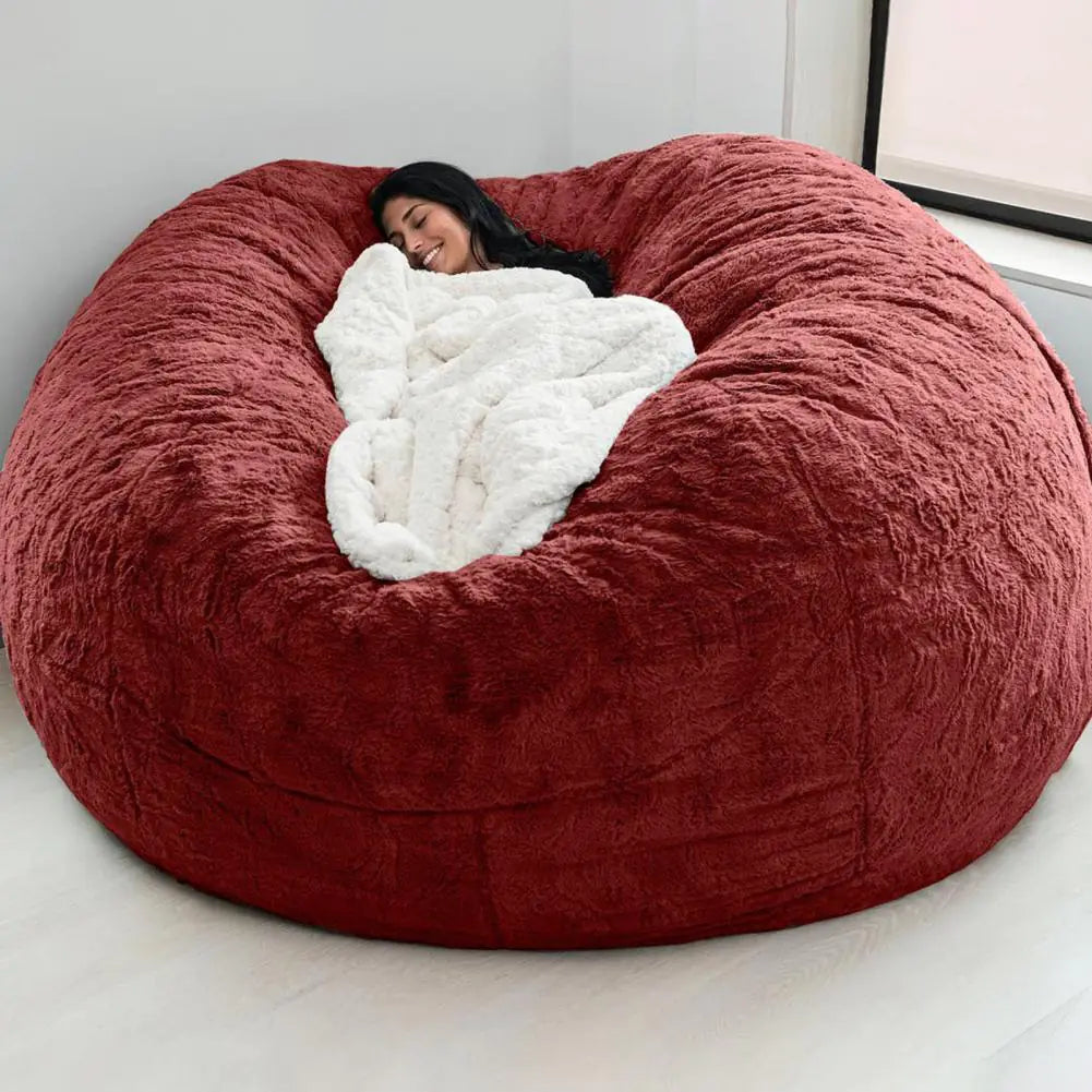 7FT. Giant Fur Bean Bag (Beans are included)